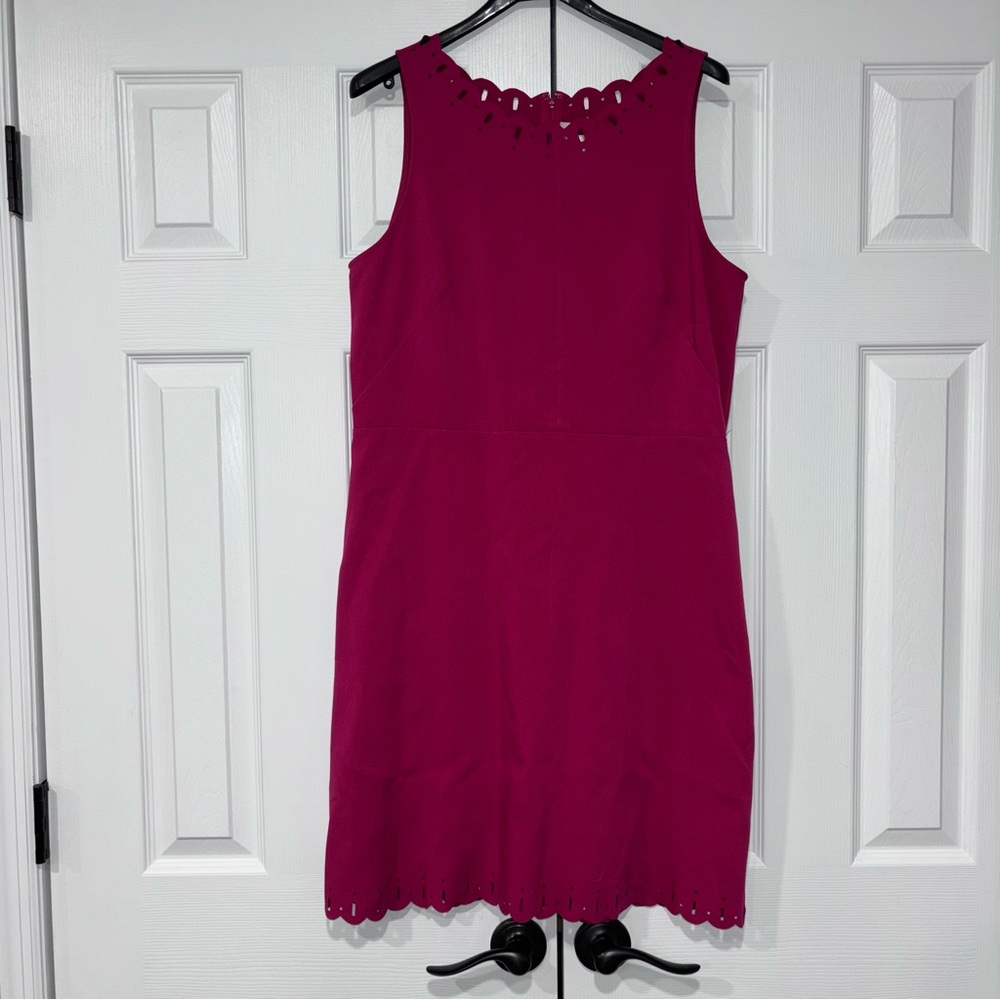 LOFT Outlet Laser Cut Pink Sleeveless Dress Size 12